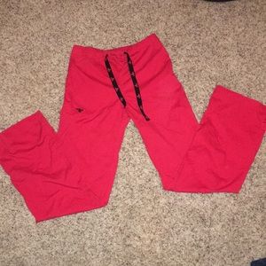 Med couture red scrub pant XS